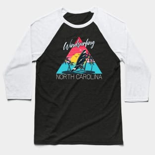 Windsurfing North Carolina Summer Beach Baseball T-Shirt